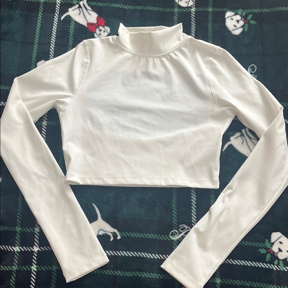 Elegant White Long Sleeve Women's Top